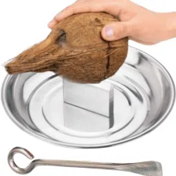 Coconut Cracker/Breaker Plate Stainless Steel-image-4
