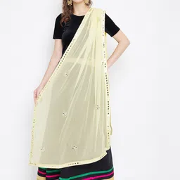 Clora Creation Embroidered Chiffon Dupatta image 5