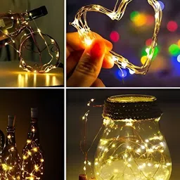 SPARK WORLD Yellow Rice Shaped String Lights image 5