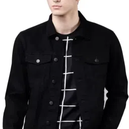 Men Solid Denim Jacket-image-92