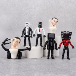skibidi toilet toy | speaker TV camera audio man |couple toilet head toy figures-11