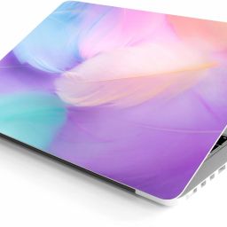 NoWorries Pastel Color Feather laptop skin sticker, HD-Quality & PRINT, Easily Apply On All Laptop Sizes Up To 17inch PVC Reusable Laptop Skin Compatible for 17 inch-image-82