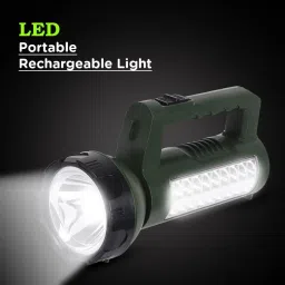 aubade Dual Mode Chargeable Long Range Search Torch Light With Side Light Emergency Torch image 2