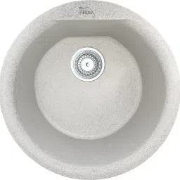 18"x18"x08" Inch Round Bar Sink, Thicken Single Bowl Kitchen Sinks Quartz German Engineered Technology Kitchen Sink Easy-to-Clean Sink Snow Sand Vessel Sink-image-48