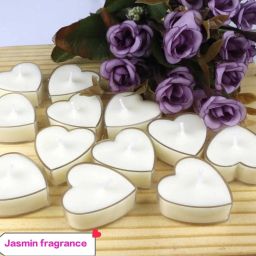 Heart shaped prime jasmine fragances tea light candles Candle-image-24