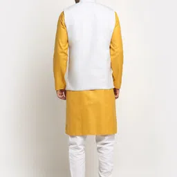 KRAFT INDIA Men Regular Kurta & Churidar With Nehru Jacket Set image 3