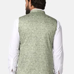TAHVO Ethnic Motifs Printed Nehru Jacket image 2
