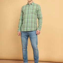 Wrangler Tartan Checked Spread Collar Long Sleeve Pocket Cotton Casual Shirt-image-6