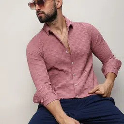 Campus Sutra Men Classic Opaque Checked Casual Shirt-image-87