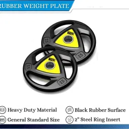 30 kg Olympic Triangle Weight Plates (15x2 )- 50 mm Hole, Color May Vary Home Gym Combo-image-60