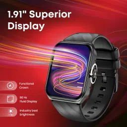 Fastrack Revoltt X2 with 1.91'' BT Calling|Rotating Crown|60 Hz Refresh Rate|Fast Charge Smartwatch image 2