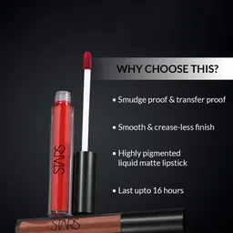 Stars Cosmetics Smudge-Proof Liquid Lip Pop Lipstick 2.6 ml - Ruby Red 12 image 4