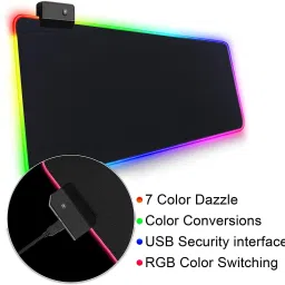 KIZJORYA MOUSE PAD RGB 80*30 CM Mousepad (Multicolor) Non Slip Base Mousepad image 5