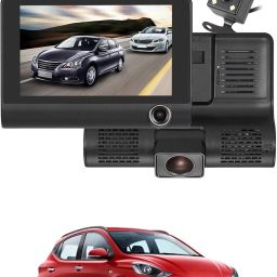 170 Degree/3 Lens G-Sensor 4Inch 3 Way DVR Video Recorder For Car Black LCD-image-82