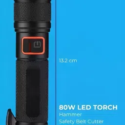 dazzel flex HP-361 (CAR EMERGENCY LIGHT) 4 Modes with Hammer and Seatbelt cutter Zoomable Torch image 3