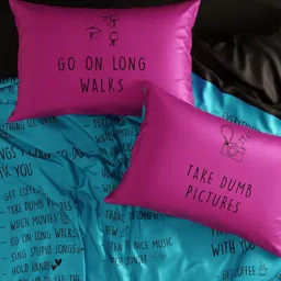 QuirkLoom Things I Want To Do Printed Sateen Double Bedding Set image 2