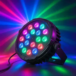 18 LED Flat PAR Stage Light with Remote Control for Birthdays Home Celebrations Shower Laser Light-47