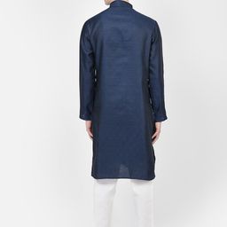 SG LEMAN Woven Design Mandarin Collar Regular Kurta with Pyjamas image 5