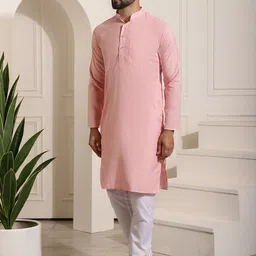 SOJANYA Mandarin Collar Regular Cotton Kurta & Churidar With Nehru Jacket image 5