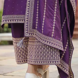 KALINI Yoke Design Regular Kurta with Palazzos & With Dupatta image 5