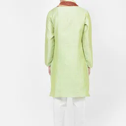 SG LEMAN Floral Self Design Regular Kurta with Pyjamas & With Dupatta image 5