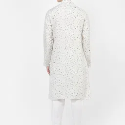 SG LEMAN Abstract Printed Mandarin Collar Regular Kurta with Pyjamas image 5