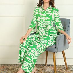 mokshi Floral Printed Regular Kurti with Palazzos image 5