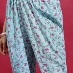 Vishudh Floral Printed A Line Kurta With Trousers & Dupatta image 5