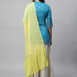 AURELIA Ethnic Motifs Printed Kurti with Skirt & Dupatta image 5