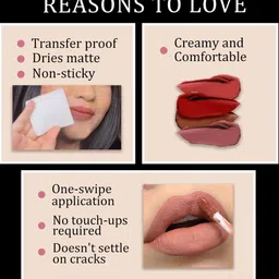 FLiCKA Set & Attack Transfer Proof Liquid Matte Lipstick 7 ml - Lust For Blush 08 image 4