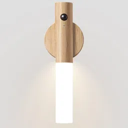 PESCA Wooden Motion Sensor Night Light | USB Rechargeable | Magnetic Wall Mount Smart Sensor Light-31