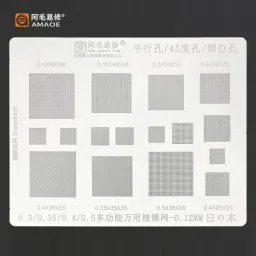 Amaoe Universal BGA Reballing Stencil 0.3 0.35 0.4 0.5 Amaoe Universal BGA Reballing Stencil 0.3 0.35 0.4 0.5 Amaoe Universal BGA Reballing Stencil 0.3 0.35 0.4 0.5 Stencil-2