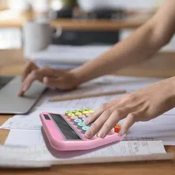 zomify DF-001 Colorful Candy Calculator, Mechanical Calculator Cute 12 Digit Large LCD Display Financial Calculator image 3