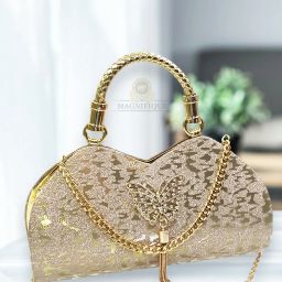 Gold Women Sling Bag Gold Sling Bag Pink Party Wear Clutch / Sling Bag for Girls / Women - Small Size-image-83