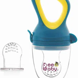 Fresh Food & Fruit Silicone Nibbler with Extra Silicone Mesh (Blue) Teether and Feeder-36