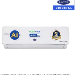 carrier Convertible 4-in-1 Cooling 2023 Model 1 Ton 3 Star Split AI Flexicool Inverter Dual Filtration with HD & PM 2.5 Filter AC - White image 2