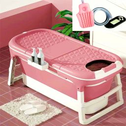 Bath tub for adults 6 feet free standing potable bathtub 30-40 L (Blue) Free-standing Bathtub-image-23