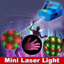 cvot Mini LED Dj Disco 12 Mode Combination, Stage Sound Activated Projector Disco Ball Set image 2