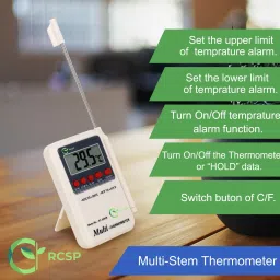 rcsp multi stem LCD Portable digital thermometer with external sensing probe fast and accurate digital multi temperature testor Instant Read Thermocouple Kitchen Thermometer image 4