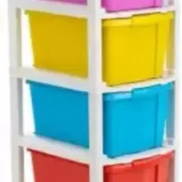 6 Compartments Plastic Chest of Drawers-0