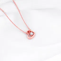 925 Silver Rosegold Whole Heart Necklace for Women Zircon Rhodium Plated Sterling Silver Necklace-image-17
