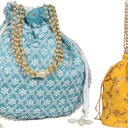 sunesh creation Women Blue, Yellow Potli-picture-29