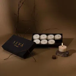 seva home Berries Set of 8 White Soy Wax Tea lights-picture-21