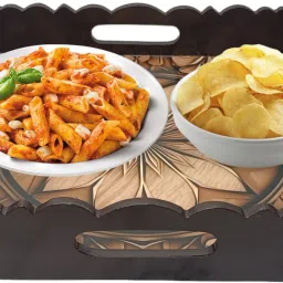 Flowers Design" Wood Tray:. Tray Serving Set-24