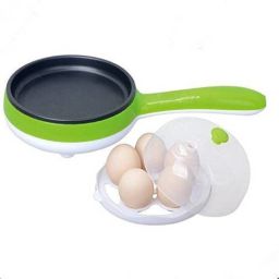 Electric Mini Non stick Frying Pan with Steam Egg streamer/ Boiler for Outdoor Home Kitchen (5 Egg) Egg Cooker-picture-2