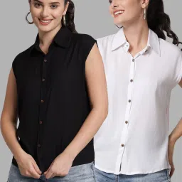 Women Regular Fit Solid Casual Shirt-image-52