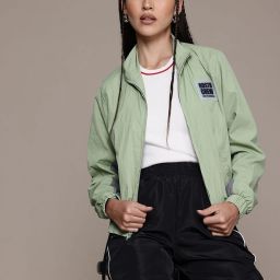 Women Colorblock Bomber Jacket-image-47