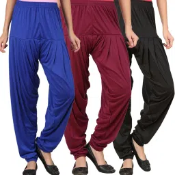 Solid Cotton Viscose Blend Women Harem Pants-image-22