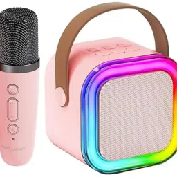 HASRU Wireless Bluetooth Karaoke Speaker with Mic – LED Party Light & Portable Design Speaker Mount-69