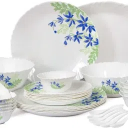 Pack of 33 Opalware Imperial Blue Primerose 33 Pcs Dinner Set-5